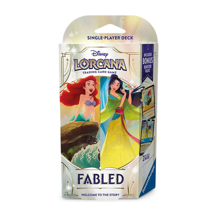 Fabled Starter Deck - Amber & Sapphire (Ariel & Mulan) | DISNEY LORCANA | English